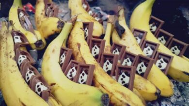 Photo of ¿Cómo hacer plátanos con chocolate en una hoguera?