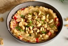 Photo of Receta de ensalada de berenjenas con cacahuetes en el campamento